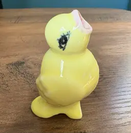 Vintage Josef Originals Pie Bird Yellow Ceramic  Canary 3”