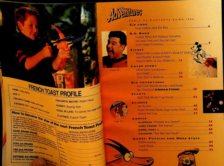 Disney Adventures Magazine June 1994 The Flintstones