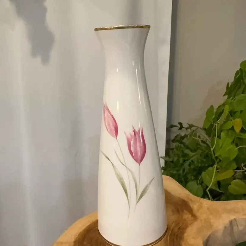 Mid-Century Bavarian Hand-Painted Vase