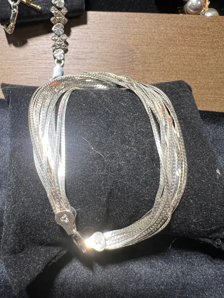 7” Vintage Sterling Silver Bracelet Multi-strand