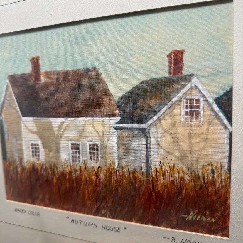 Watercolor “Autumn House” By R. Noonan