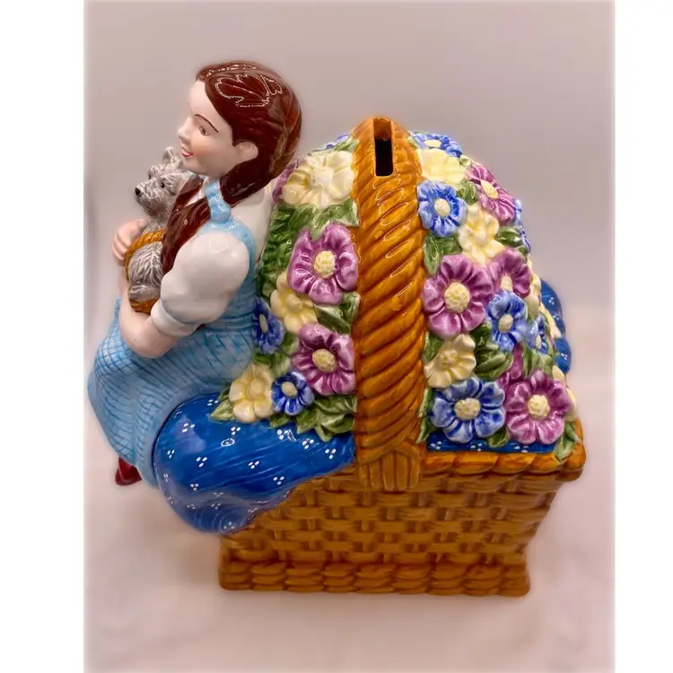Vintage Enesco “ Dorothy and Toto” The Wizard Of Oz 1999 Porcelain Coin Bank