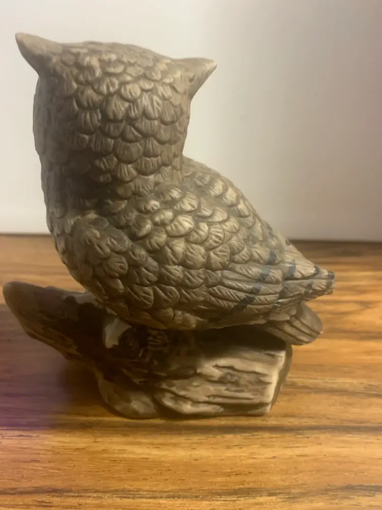 Vintage Homco Porcelain Owl on Branch