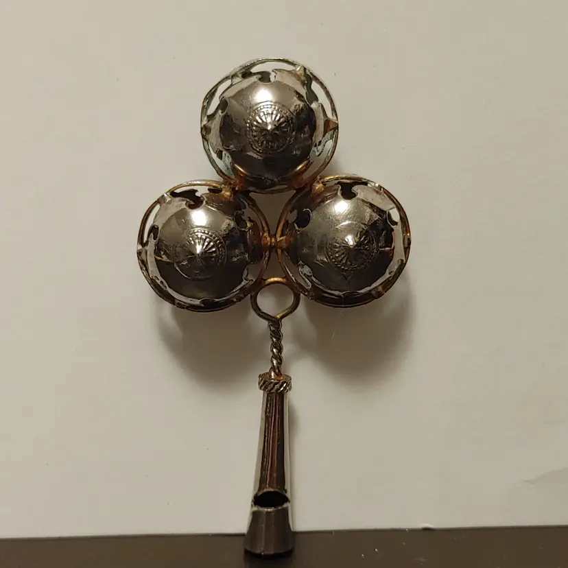 Antique-Victorian Era Silver rattle/whistle. Great condition.