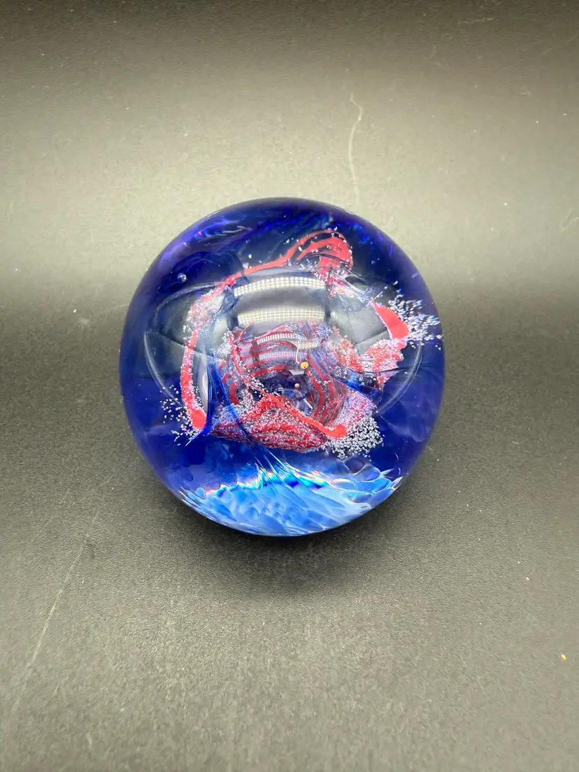 Caithness Millennium Miniature Paperweight etched TJ8922