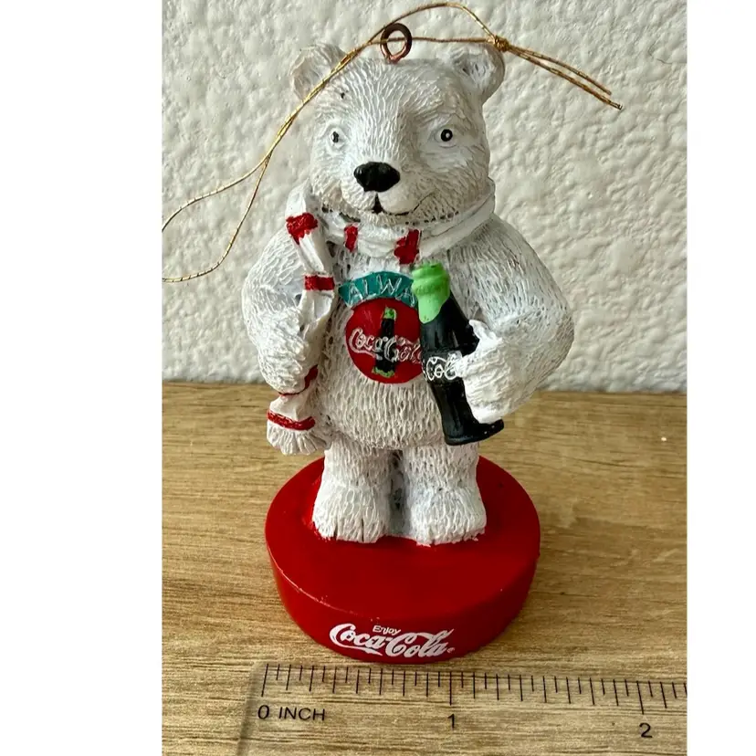 Kurt Adler Always Coca-Cola Polar Bear Ornament Coke Shelf Hang Christmas
