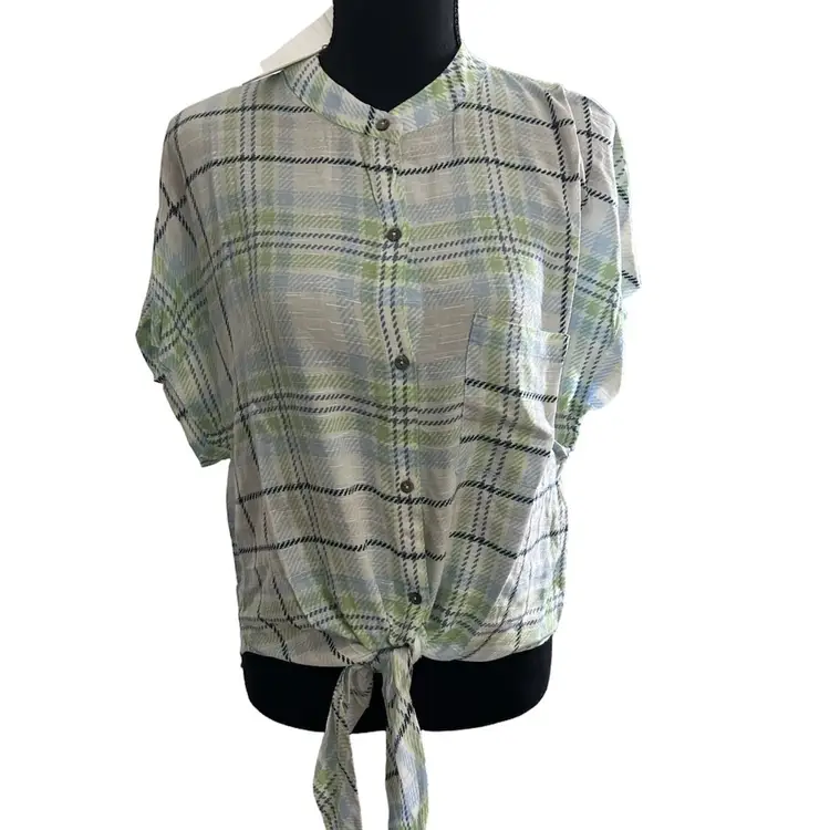 NWT OLIVACEOUS PLAID SHIRT