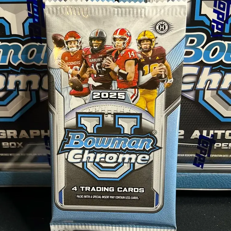 2025 Bowman Chrome U Hobby Pack (sealed) (stacked shipping)