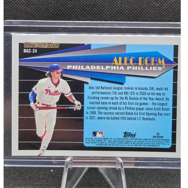 2021 Topps Update Series - Topps Black Gold #BG-24 Alec Bohm Philadelphia Phillies