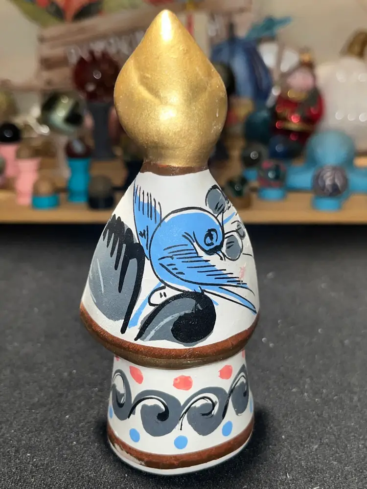 Tonala Mexican Pottery Girl Holding Pot