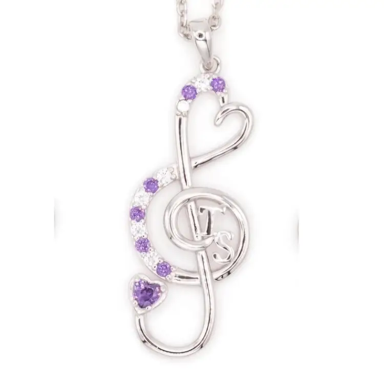 Music From The Heart Pendant In Purple Amethyst