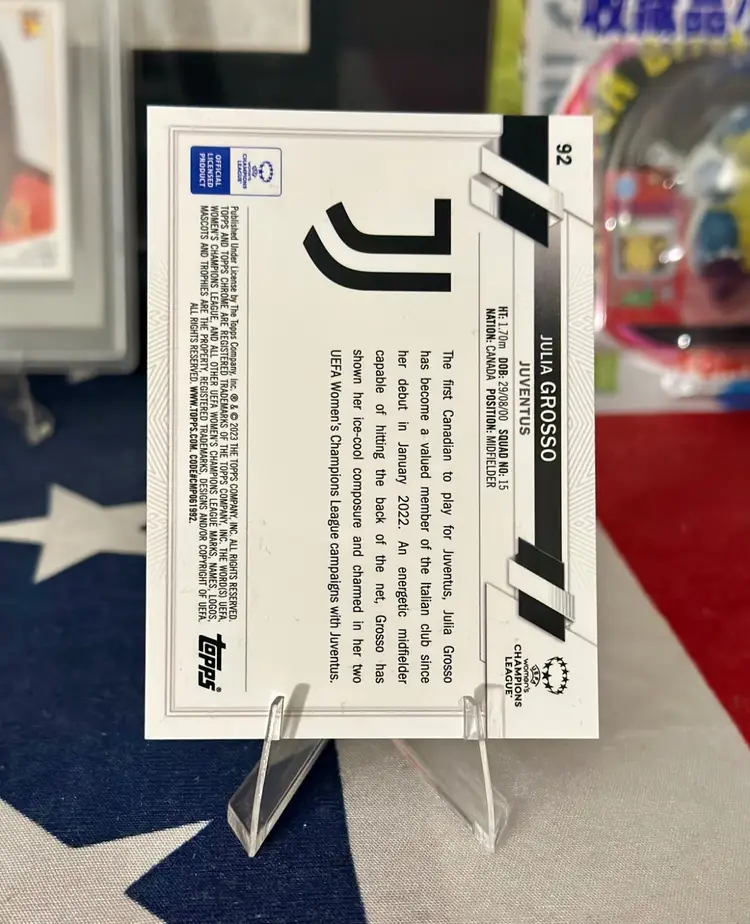 2022-23 Topps Chrome Black parallel UWCL Future Stars Julia Grosso 3/10 Juventus