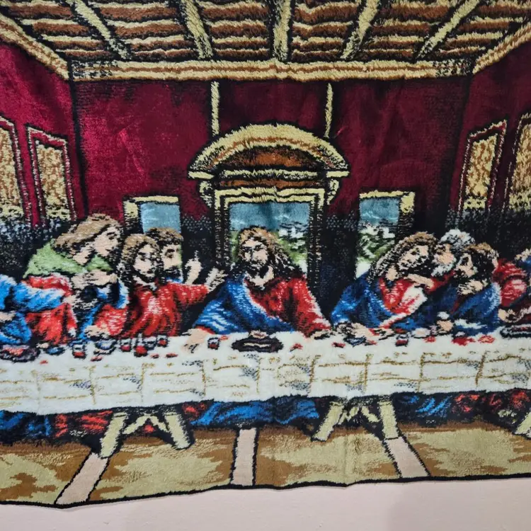 Last Supper  Leonardo  DaVinci Colorful  Tapestry  Large Vintage