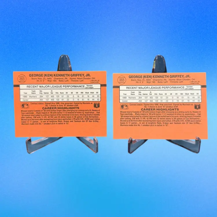 Ken Griffey Jr 1990 Donruss x 2 + Fleer League Leaders & Superstars Seattle Mariners