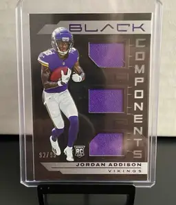 2023 Panini Black Components Jordan Addison RC /99