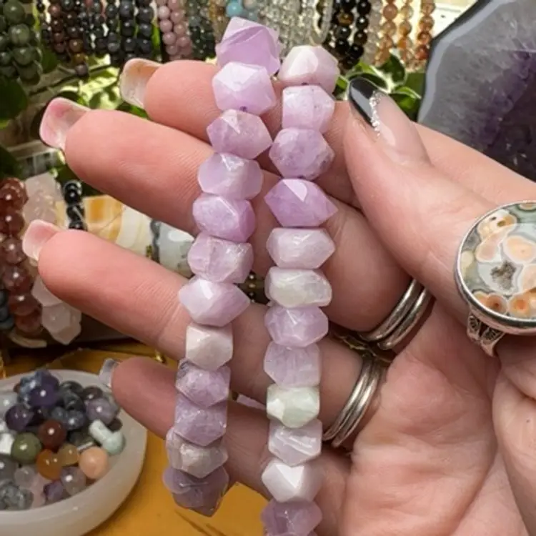 Kunzite Chunky Facet Bracelet