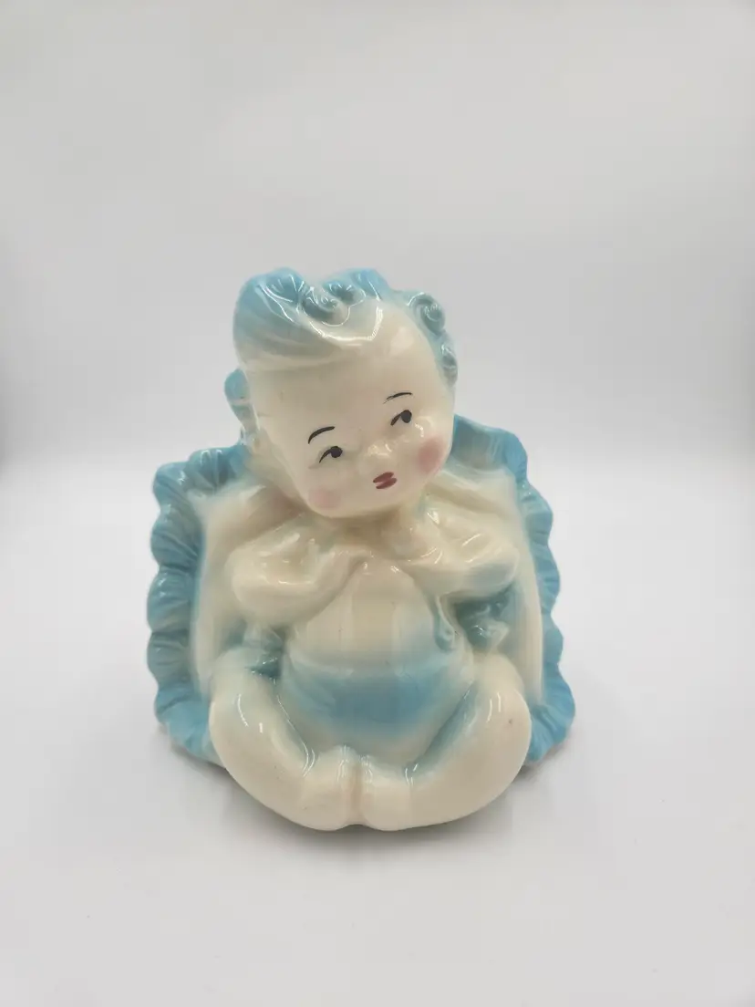 #C20 Hull Glazed Ceramic Baby Boy Planter