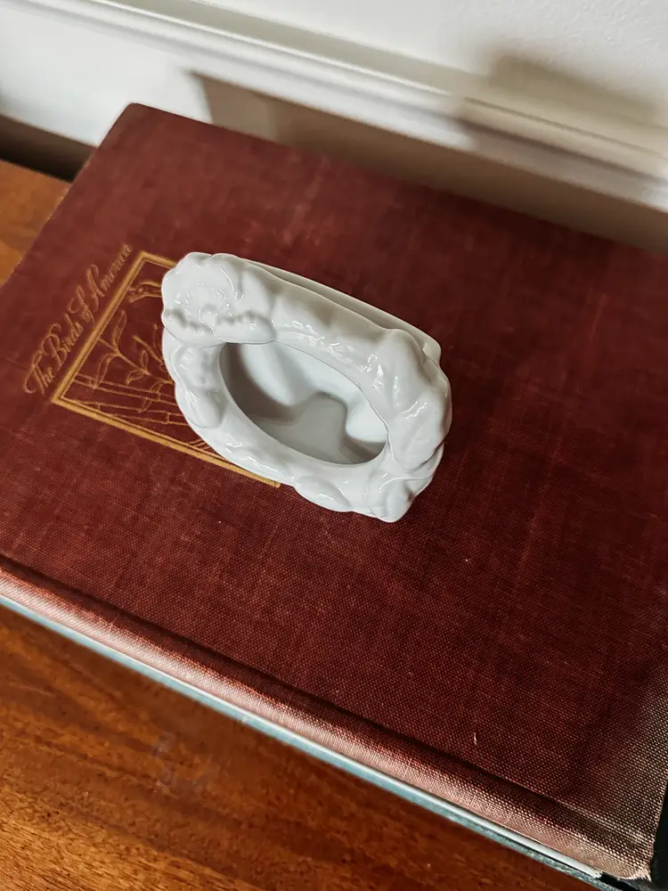 Miniature White Ceramic Picture Frame