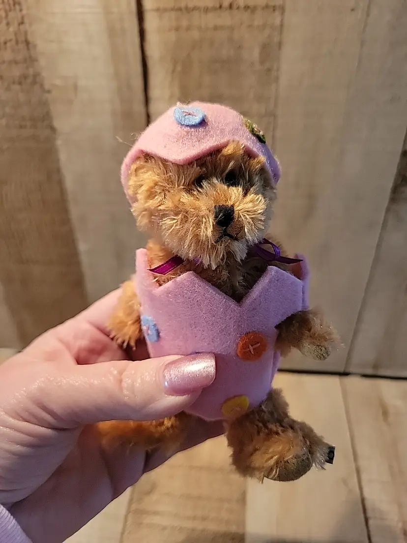 Boyds Bears Fashion Family Mini 5.5 Peep Bear Plush Easter Egg Costume Fast Ship