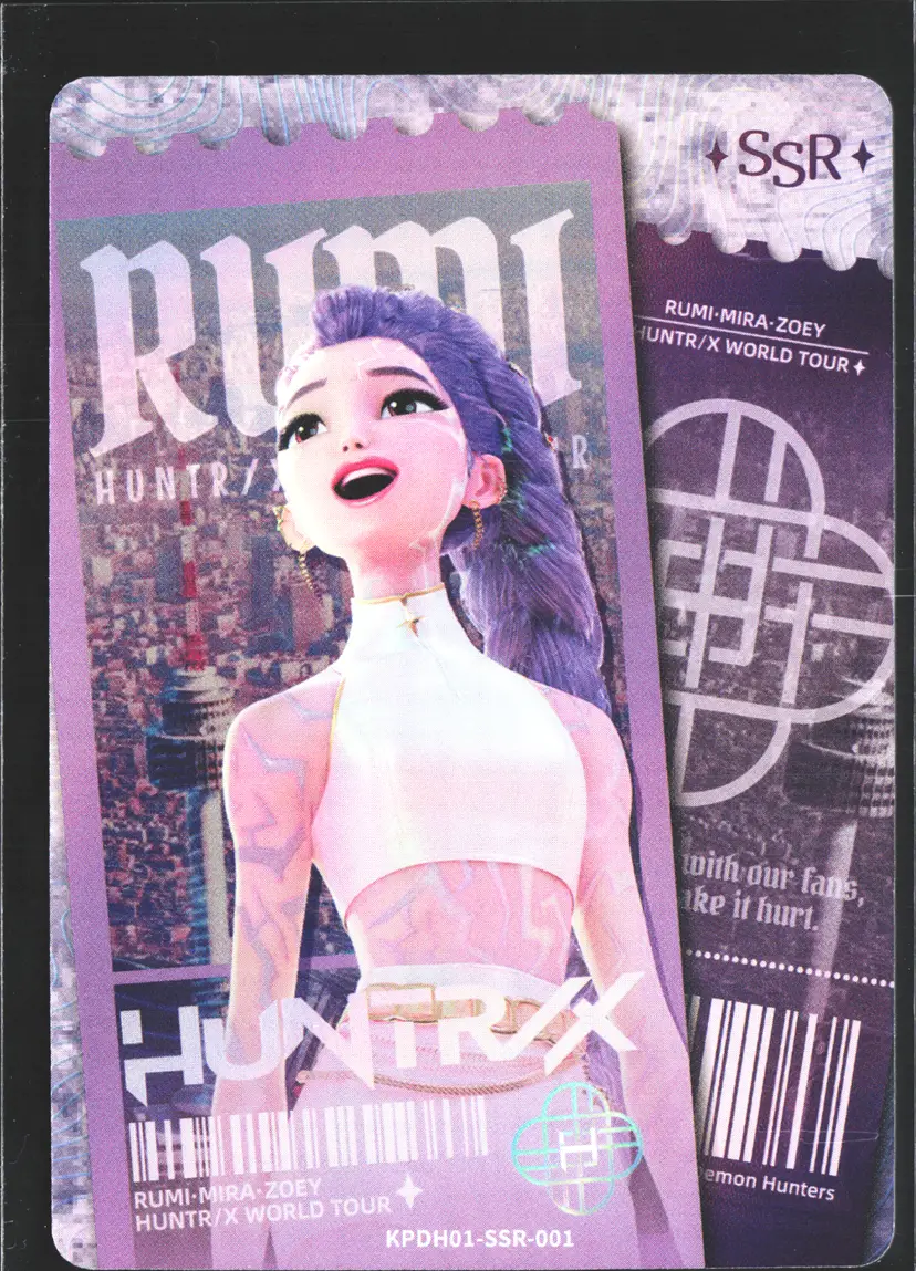 Rumi Trading Card SSR Foil KPop Demon Hunters 2026 Kayou Golden Outfit Huntrx