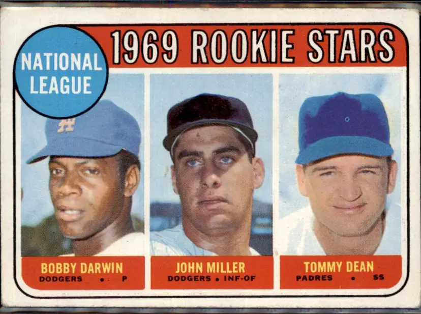 1969 Topps #641 NL 1969 Rookies (Darwin / Miller / Dean) RC - ( pk3 ) -