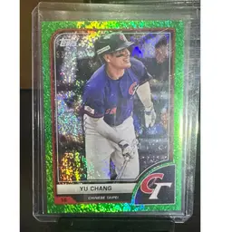 2023 Topps World Baseball Classic WBC Yu Chang Green /75 Chinese Taipei