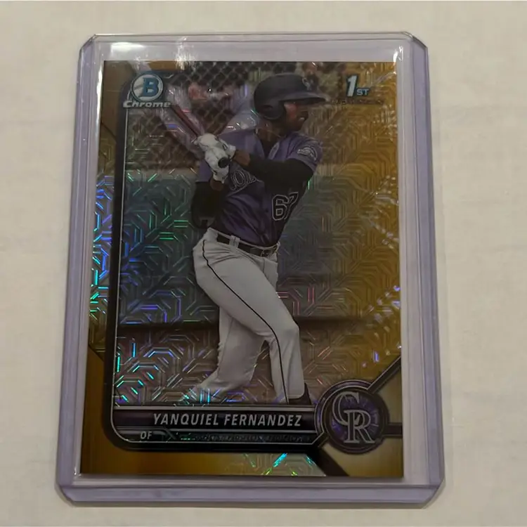2022 Bowman Chrome Mojo Yanquiel Fernandez Gold /50