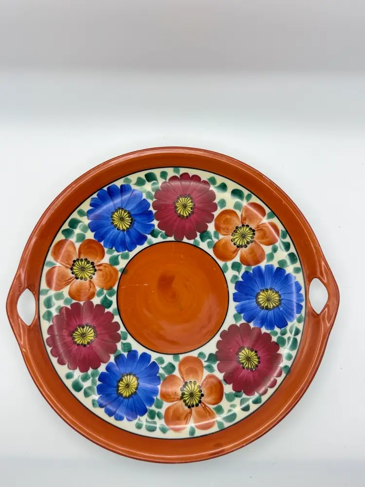 Beautiful Hand Painted Porcelain Serving  Plate - Bavaria 9”x7”
