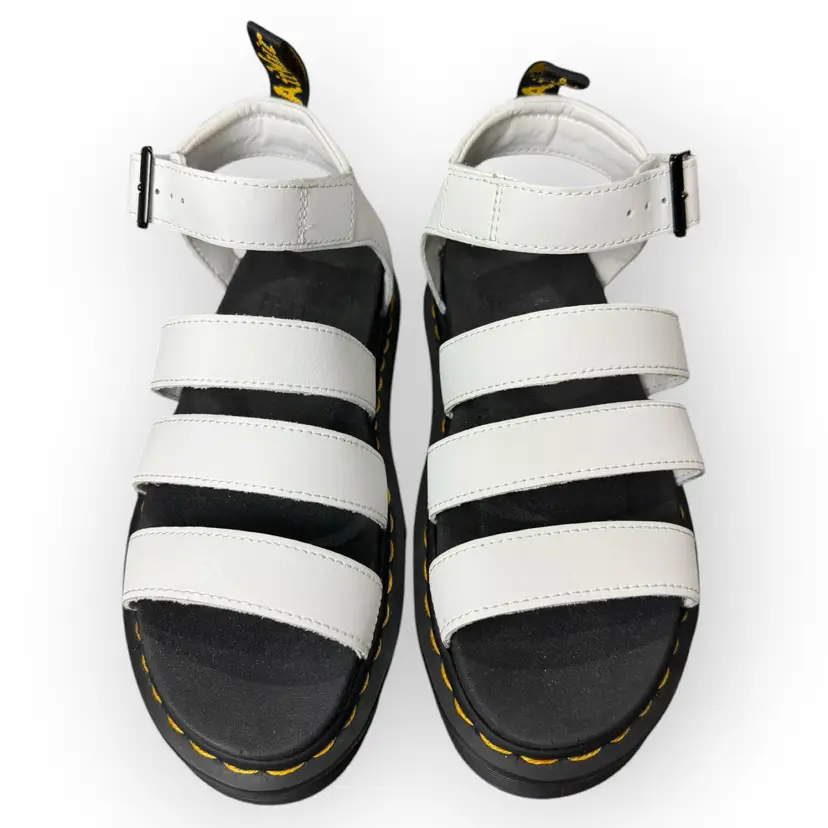 NWOB Dr. Martens Blaire White Leather Multi-Strap Sandals
