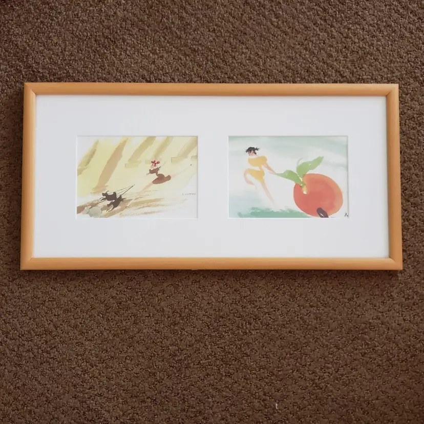 Studio Art Watercolor Paintings Signed A. Tourette original framed (2 in 1) READ DESCRIPTION