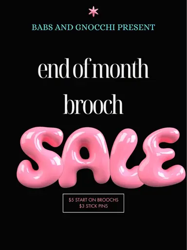 End Of Month Brooch Sale With Babs Part duet