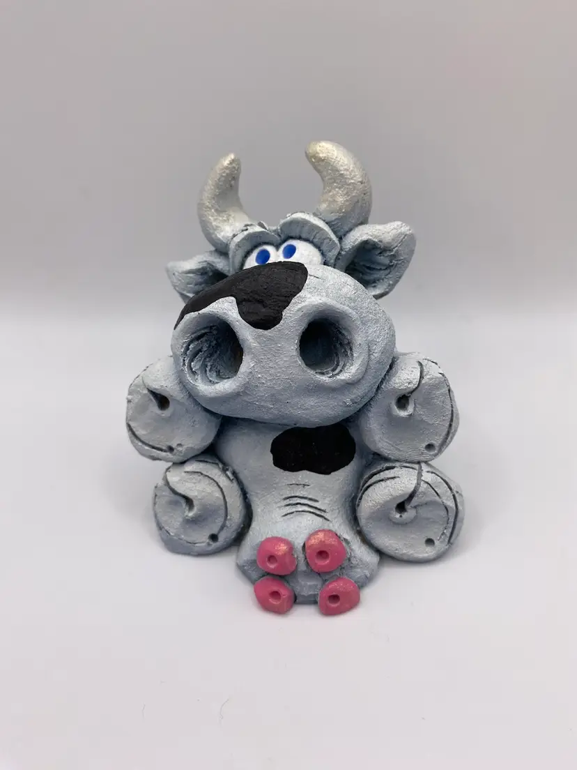 Buhner Studio Clay Cow Figurine