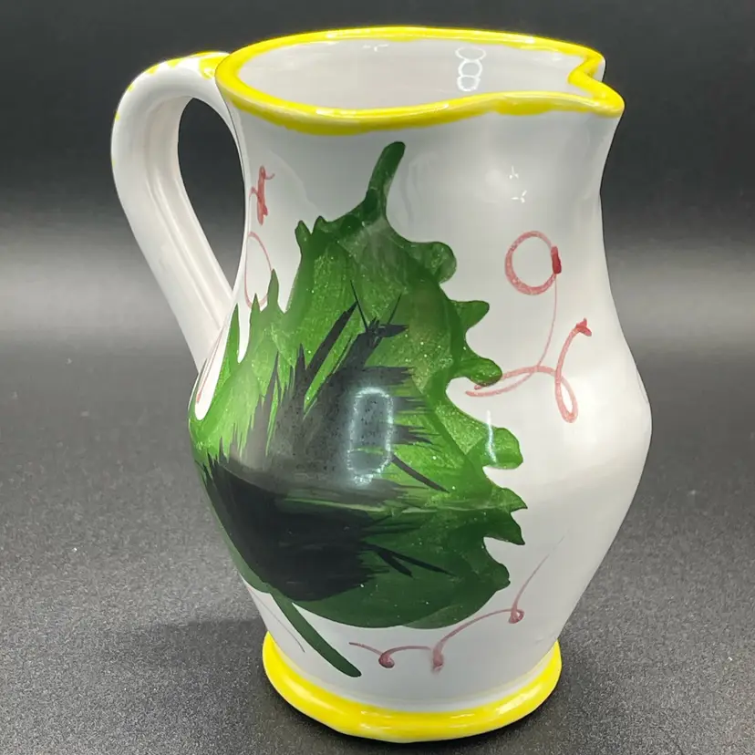 Vintage, Signed Italian Pottery Pitcher