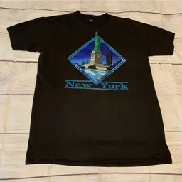 Vintage Keehn Scenes New York Statue Of Liberty Size Large T Shirt Single Stitch Made USA