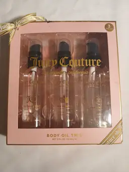 Juicy Couture Body Oil Trio Set 3pc Hydrating Shimmer 2oz Each NEW