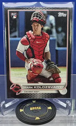 Mark Kolozsvary 2022 Topps Series 2 Black Parallel Rookie 56/71 RC #536 Cincinnati Reds