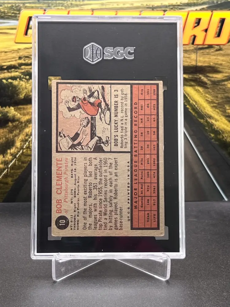 Roberto Clemente 1962 Topps SGC 4