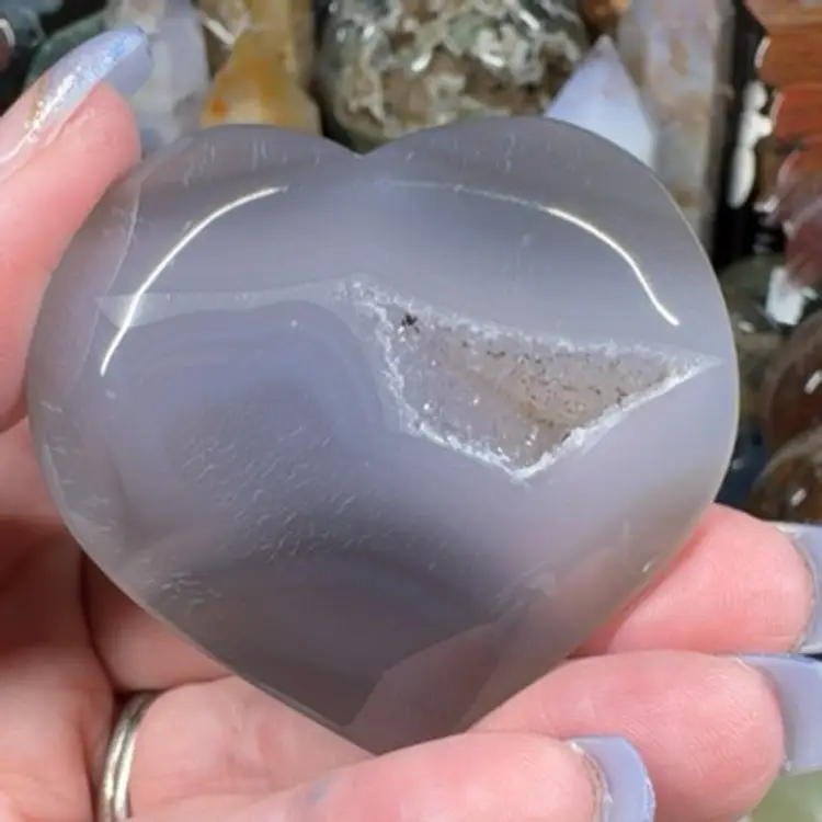 Druzy Agate Heart 10E