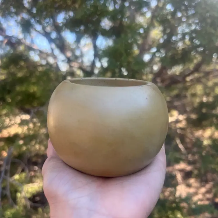 2.75” Camel Concrete Globe Planter