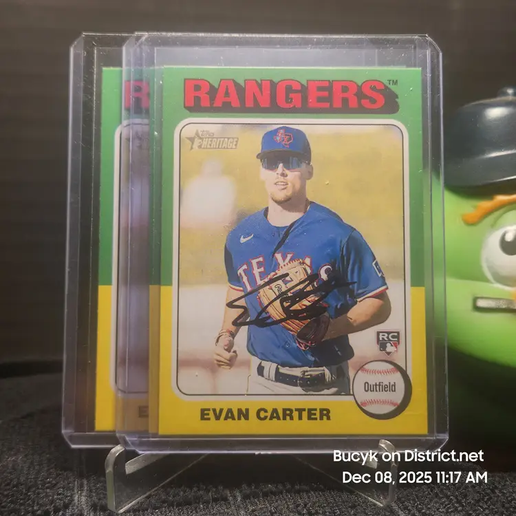 2024 Topps Heritage - Evan Carter Texas Rangers