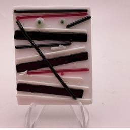 #03 Made by Me! Fused Glass Mummy Magnet Halloween Handcrafted Studio Art