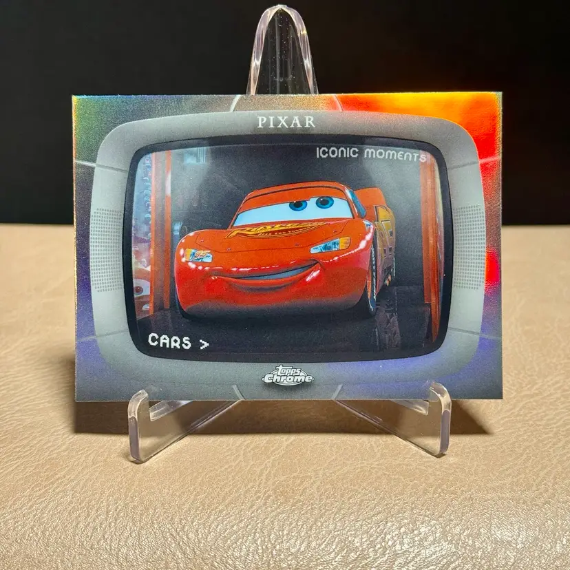 Lightning McQueen 2026 Topps Chrome Disney Cars #IM-13 Iconic Moments I am Speed