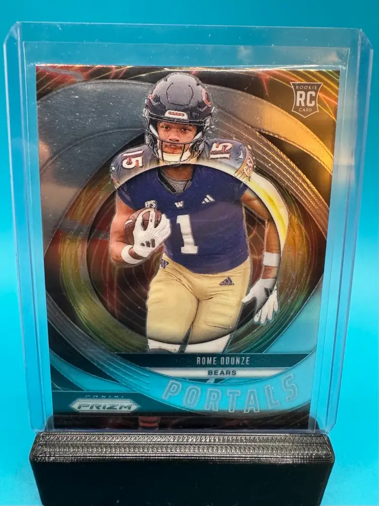 Rome Odunze Prizm Portals RC Chicago Bears