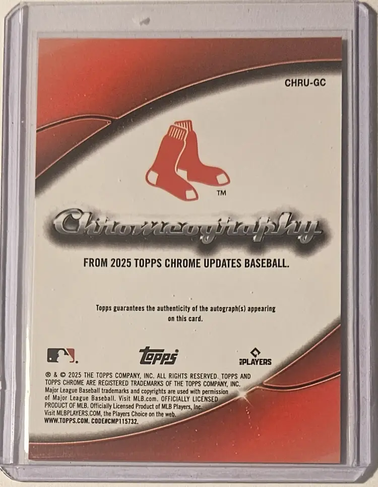 2025 Topps Chrome Chromeography Green Garrett Crochet Auto 32/99