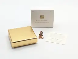 Vintage Estee Lauder Breast Cancer Pink Ribbon Jeweled Pin NOS