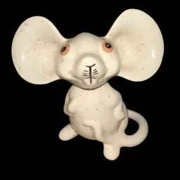 Ceramic Big Eared Mouse Figurine