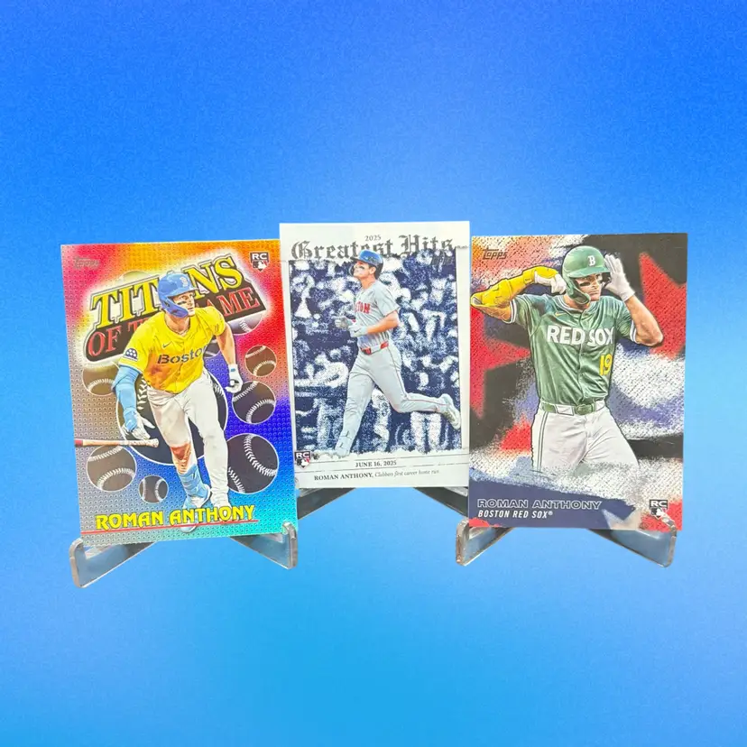 Roman Anthony 2026 Topps Series One Greatest Hits - Stars Of MLB - Titans of the Game Boston Red Sox 3 Card Lot