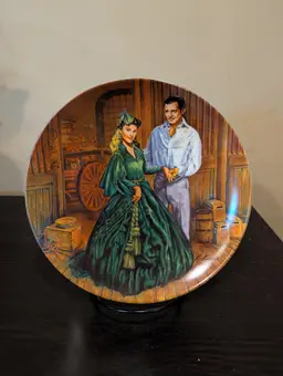 Gone With The Wind "Scarlett's Green Dress" Limited Edition Collectors Plate