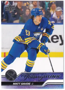 2023-24 Upper Deck #729 Matt Savoie YG RC Buffalo Sabres Hockey Card