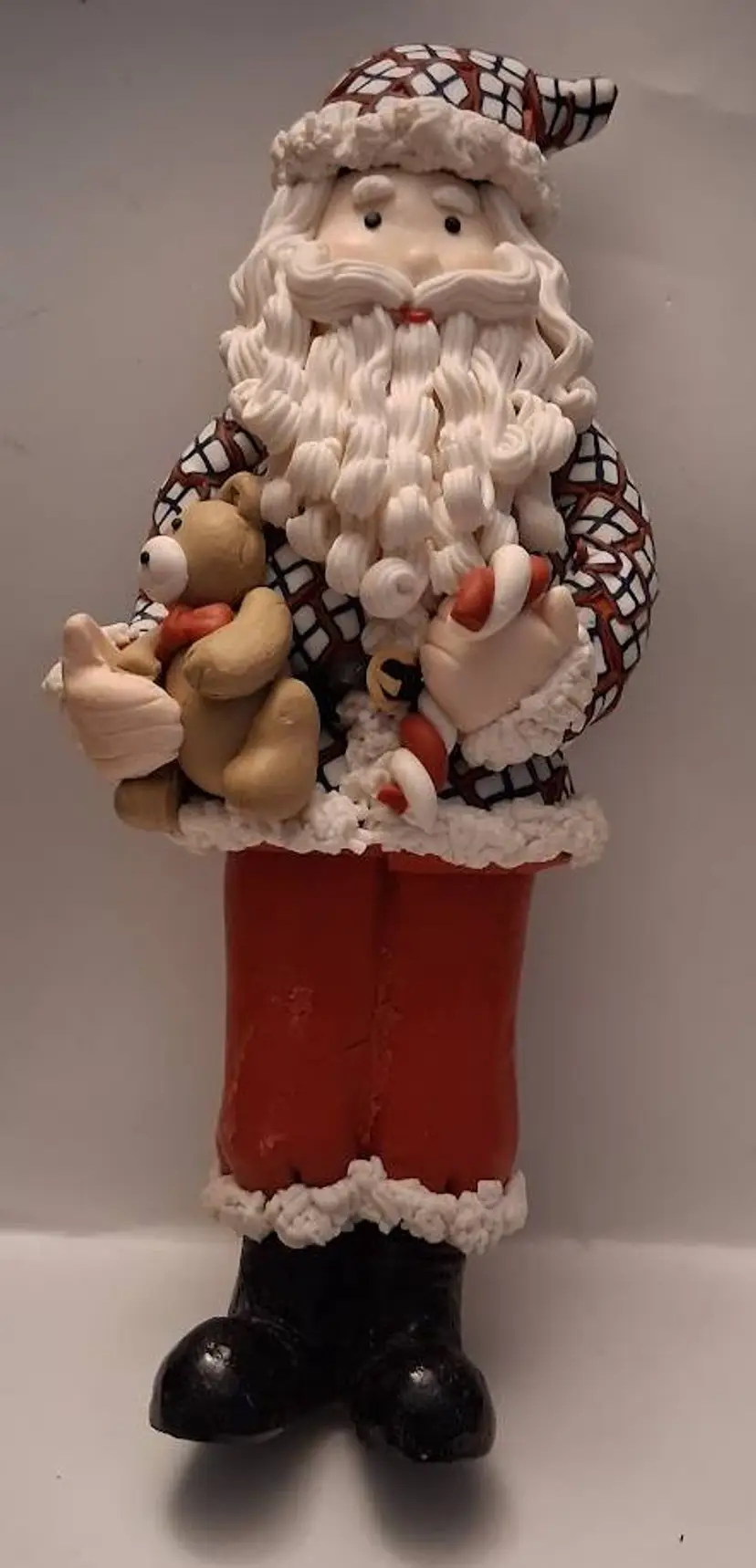 Vintage House of Lloyd Patriotic Clay Santa Claus Christmas Around the World Figurine